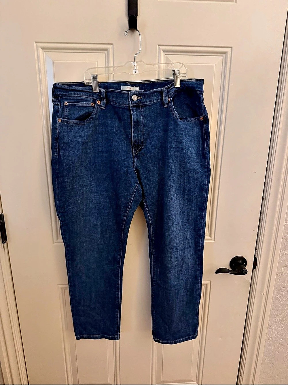 Levi's Mid-Rise Boyfriend Jeans Straight Leg Waist 33 Blue